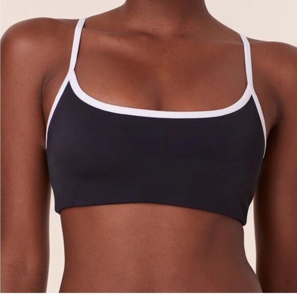 Andie The Dolphin Bikini Top Swimsuit Black Size S NWT - Picture 1 of 8